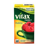 Herbata owocowa Vitax Family Malina, torebki bez sznureczków