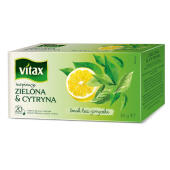 Herbata Vitax Inspiracje Zielona & Cytryna, torebki ze sznur...