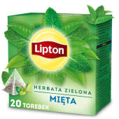 Herbata zielona Lipton Intense Mint Mięta, aromatyzowana, to...