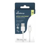 Kabel Apple Lightning do USB-A 2.0 MediaRange Charge & Sync,...