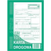 Karta drogowa SM/101 numerowana, samochód osobowy A5, 80 kar...