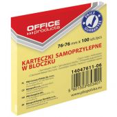 Karteczki samoprzylepne Office Products, bloczek 100 kartek,...