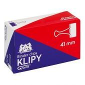 Klips biurowy Grand Binder Clip, czarne klamerki, 12 sztuk w...