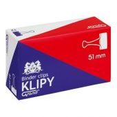 Klips biurowy Grand Binder Clip, czarne klamerki, 12 sztuk w...