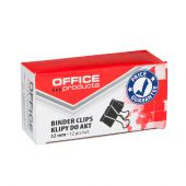 Klipsy biurowe Office Products Binder Clip, czarne klamerki ...