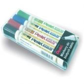 Komplet Pentel MW85, 4 markery suchościeralne do tablic, koń...
