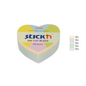 Kostka karteczek samoprzylepnych Stick'n Serce 64 x 67 mm, 5...