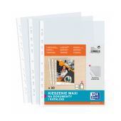 Koszulki poszerzane Oxford A4/90 mikronów, groszkowe, w foli...