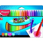 Kredki plastikowe Maped Color'Peps PlastiClean, nie brudzące...