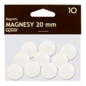 Magnesy do tablic Grand, okrągłe 20mm, plastikowe, 10 sztuk
