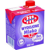 Mlekovita Wydojone bez laktozy 3,2% 0,5L, mleko UHT w karton...
