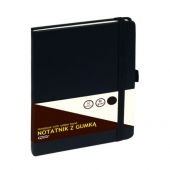 Notes Grand A5 z gumką, 80 kartek w kratkę, oprawa twarda