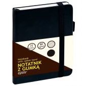 Notes Grand A6 z gumką, 80 kartek w linie, oprawa twarda