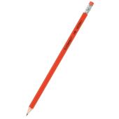Ołówek drewniany z gumką Q-Connect, czerwony
