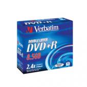 Płyty DVD+R Verbatim Dual Layer 8,5GB 2,4x, pudełko slim
