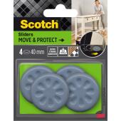Podkładki ochronno-ślizgowe Scotch Move & Protect, okrągłe 4...