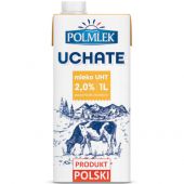 Polmlek Uchate 2% 1L, mleko UHT w kartonie
