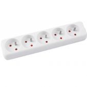 Przedłużacz Office Products, 1,5 metra, z uziemieniem, biały