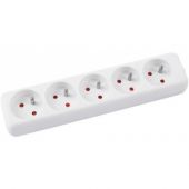 Przedłużacz Office Products, 5 metrów, z uziemieniem, biały