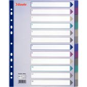 Przekładki numeryczne Esselte A4, plastikowe, z kartą opisow...