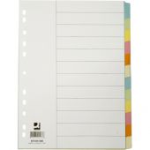 Przekładki z kolorowymi indeksami Q-Connect A4, 6 kolorów, k...