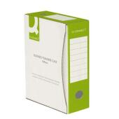 Pudełko archiwizacyjne Q-Connect bezkwasowe biało-zielone 1s...