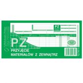 PZ Przyjęcie materiałów z zewnątrz 1/3 A4, samokopiujący dru...