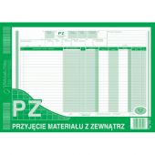 PZ Przyjęcie materiałów z zewnątrz A4, samokopiujący druk Mi...