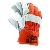 Rękawice budowlane REIS RBCM rozmiar 10, wzmacniane skórą by...