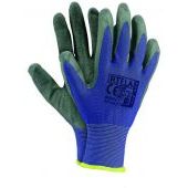 Rękawice robocze REIS RTELA 1 para, pokryte lateksem, niebie...