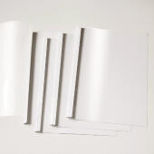 Termookładki Standing Lux Lami, białe okładki do termobindow...