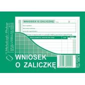 Wniosek o Zaliczkę A6, 40 kartek, offsetowy druk Michalczyk ...