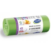 Worki na odpady Stella Wytrzymałe HDLD, wiązane, zielone