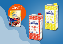 kup 4 takie same opakowania mleka mleczarnia a gratis otrzymasz pierniczki truskawkowe tago