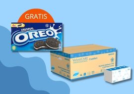 Papiery higieniczne Velvet CARE plus gratis oreo