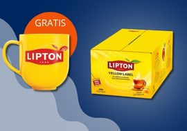 kupujac 1 opakowanie wybranych herbat lipton yellow label otrzymasz gratis kubek lipton