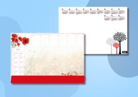 podkladki na biurko z kalendarzem