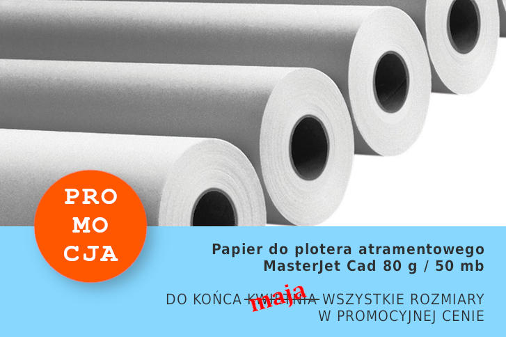 Papier do plotera atramentowego w promocji do końca kwietnia. Wszystkie rozmiary dostępne od ręki