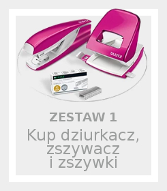 Kup perfekcyjnie dopasowany zestaw 1, czyli dziurkacz, zszywacz i zszywki